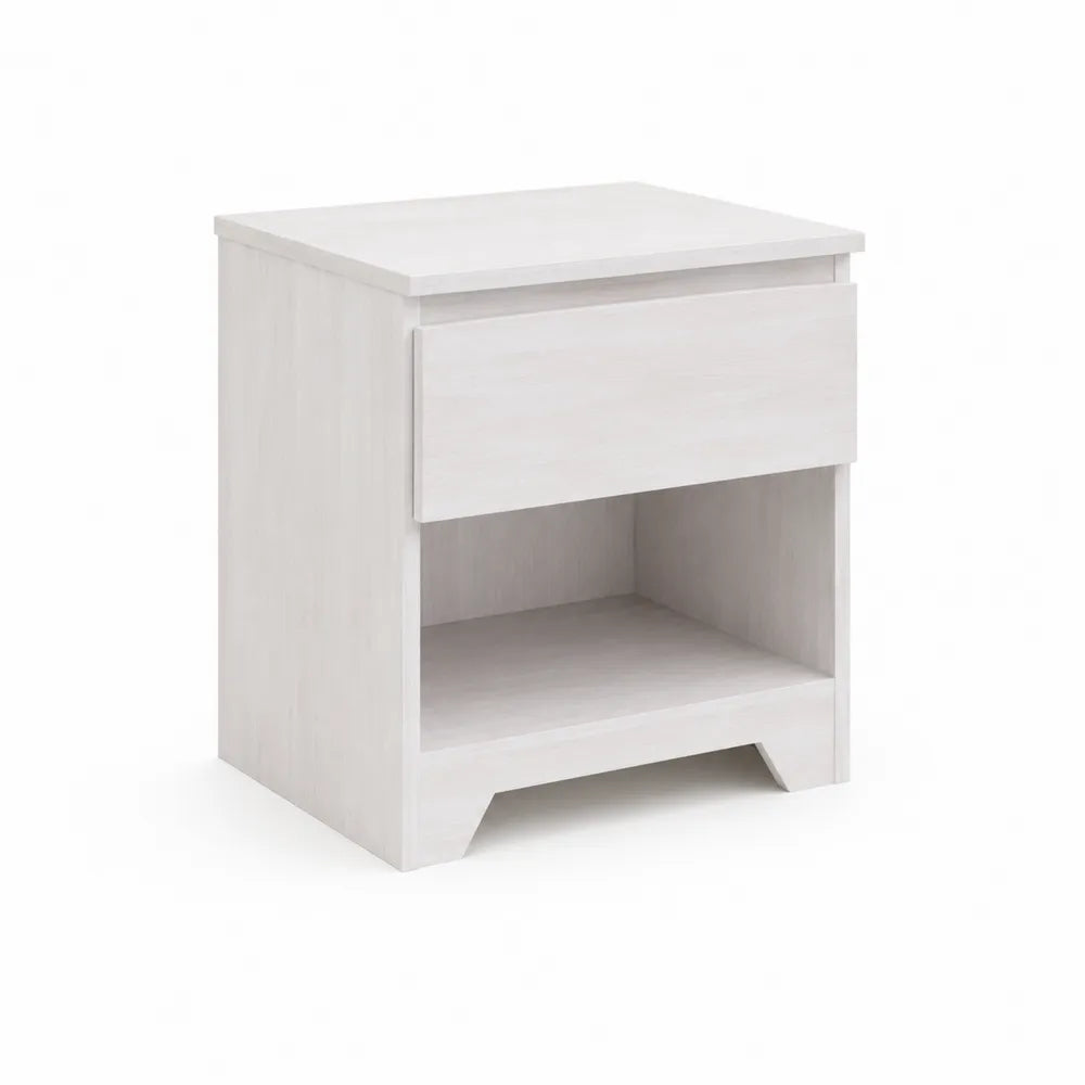 Nachttisch aus MDF Weiß 45x35x50cm
