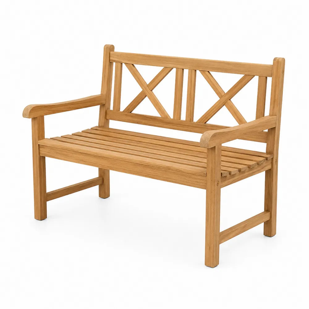 Teakholz Bank Outdoor Braun 120 cm