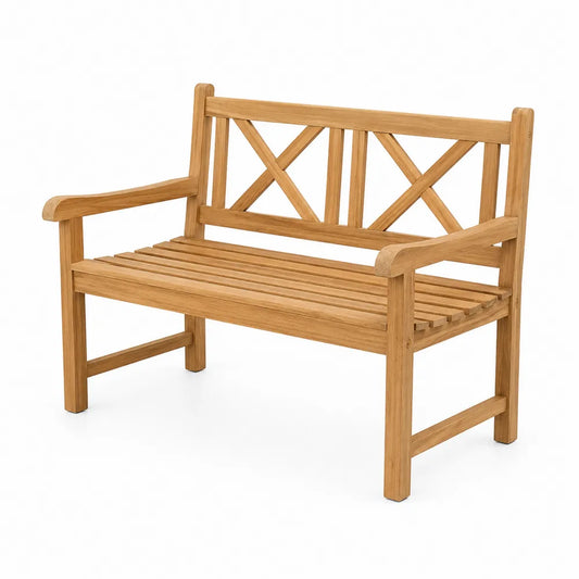 Teakholz Bank Outdoor Braun 120 cm